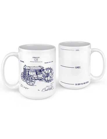 1919 patent tractor coffee mug farming mug web