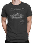 classic car shirts 1962 356 patent drawing t shirt mens asphalt