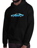 muscle car shirts mens blue 1968 ss396 bumble bee stripe black