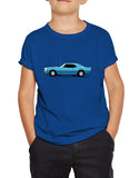 muscle car shirts kids blue 1968 ss396 bumble bee stripe blue