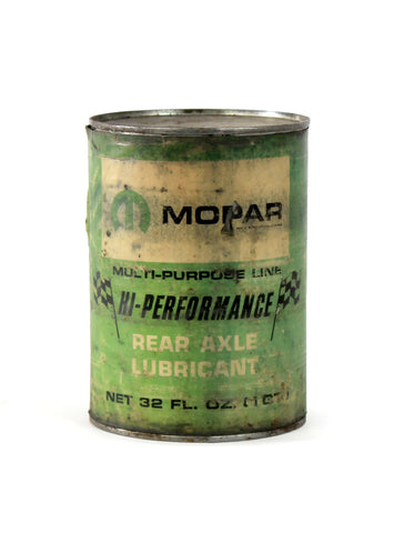 Vintage oil cans mopar hi-performance rear axle lubricant