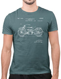 1924 patent vintage motorcycle shirt gifts for car lovers heather slate
