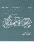1924 patent vintage motorcycle shirt gifts for car lovers