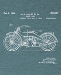 1924 patent vintage motorcycle shirt gifts for car lovers