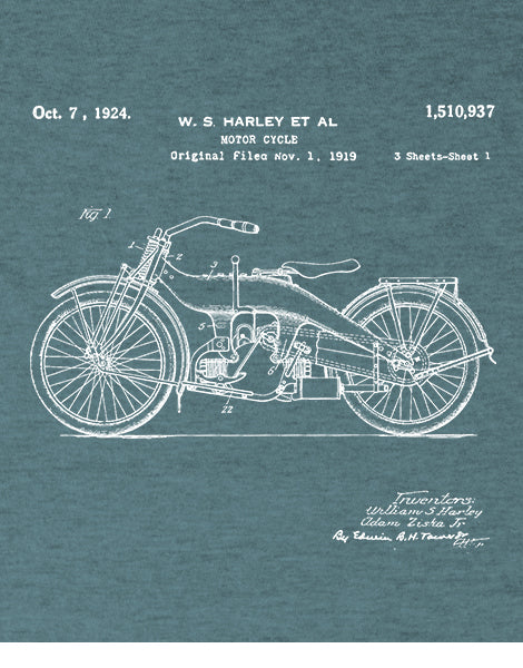 1924 Patent Vintage Motorcycle Shirts