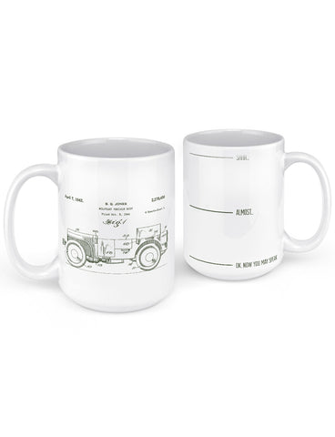 1942 4x4 military patent mug man cave mug