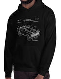 1963 Pedal Car Patent Drawing T Shirts + Hoodies hoodie black