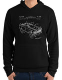 1963 Pedal Car Patent Drawing T Shirts + Hoodies premium hoodie black