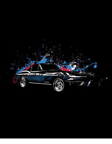 1967 blue vette car shirts hoodies flat