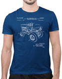 1967 patent vintage lawn mower tractor shirts car shirts blue