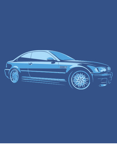 2 door bimmer german car shirt flat