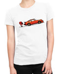 8 bit 911 sports car shirts hoodies womens white