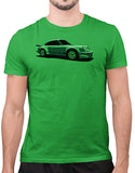 911 whale tail t shirt sports car shirt green