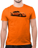 911 whale tail t shirt sports car shirt orange