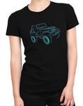 CJ2  Off Roading T Shirts Hoodies womens blue