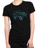 CJ2  Off Roading T Shirts Hoodies womens blue