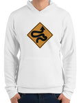 car shirts premium hoodie winding road sign white