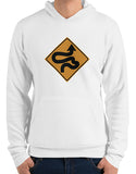 car shirts premium hoodie winding road sign white