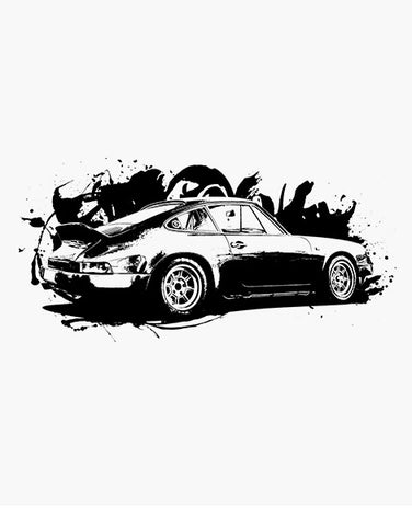 turbo 911 sports car shirt flat gifts for car lovers