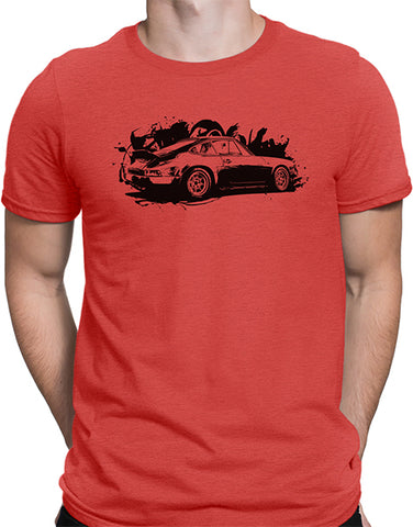 turbo 911 sports car shirt gifts for car lovers heather red