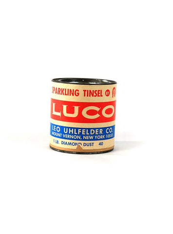 vintage oil cans luco sparkling tinsel