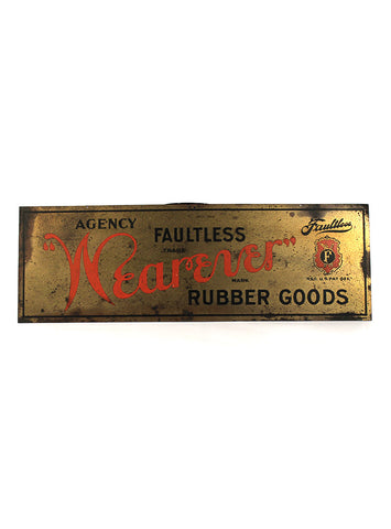 Vintage Signs Faultless Wearever Rubber