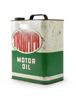 Vintage oil cans triumph motor oil two gallons side 1 