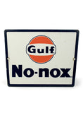 Vintage signs gulf no nox porcelain gas station sign front