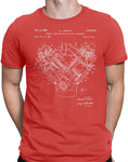 big block engine patent shirt car shirts heather red