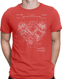 big block engine patent shirt car shirts heather red