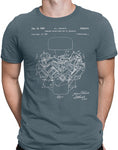 blue bowtie big block engine patent car shirts heather slate