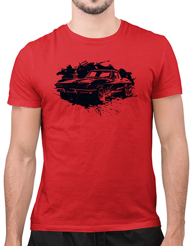 c2 vette splatter car shirts gifts for car lovers mens red
