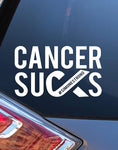cancer sucks car decal white slap stickers