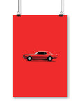 car posters 1968 ss396 muscle car hockey stick stripe