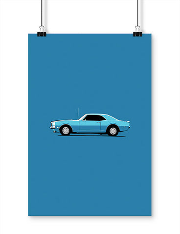car posters 1968 ss396 bumble bee stripe muscle car art
