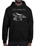 car shirts 1954 coin rocket amusement ride patent t shirts unisex hoodie black