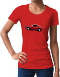 car shirts 1968 ss 396 muscle car shirts hockey stick stripe womens red