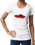 car shirts 1968 ss 396 muscle car shirts hockey stick stripe womens white