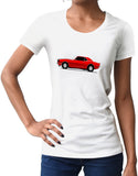 car shirts 1968 ss 396 muscle car shirts hockey stick stripe womens white