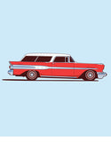 car shirts classic car shirts 1957 safari wagon flat