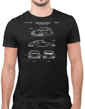 car shirts classic car shirts 911 patent drawing black