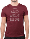 car shirts classic car shirts 911 patent drawing cardinal