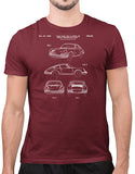 car shirts classic car shirts 911 patent drawing cardinal