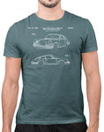 car shirts classic car shirts 911 patent drawing sports car shirts heather slate
