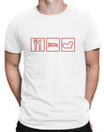 Car shirts mens eat sleep race track white