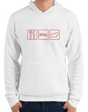 Car shirts premium hoodie eat sleep race track white