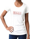 Car shirts womens eat sleep race track white