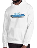 cartoon 1959 caddy car shirts hoodies blue on white