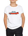 cartoon 1959 caddy car shirts hoodies kids red on white