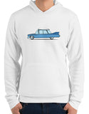 cartoon 1959 caddy car shirts hoodies premium hoodie blue on white